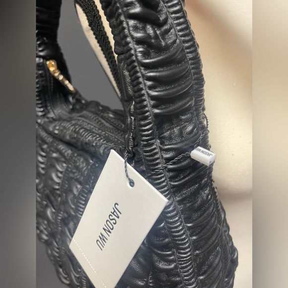 JASON Wu Fay Bubble Baguette Shoulder Bag Black Vegan Leather NWT Purse - Picture 7 of 10